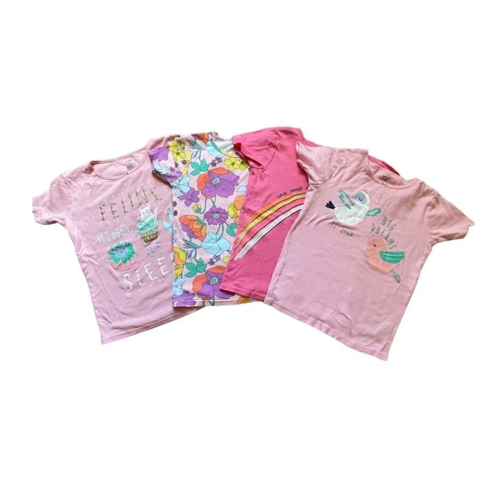 Carter’s Short Sleeves Girl Pajama Tops Bundle SZ 14 #2075